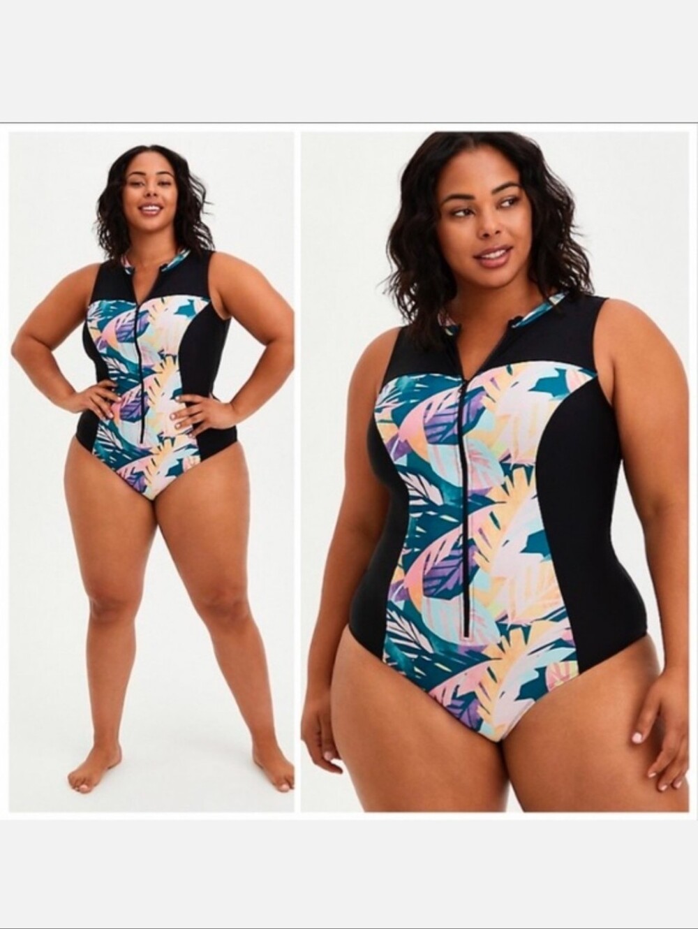 TORRID zippered one piece swimsuit, 3X.